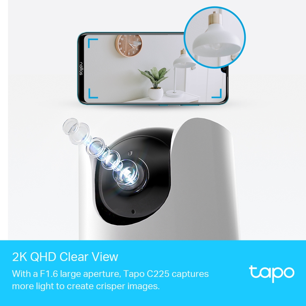 TAPO C225 PAN/TILT AL HOME SECURITY WIFI CAMERA