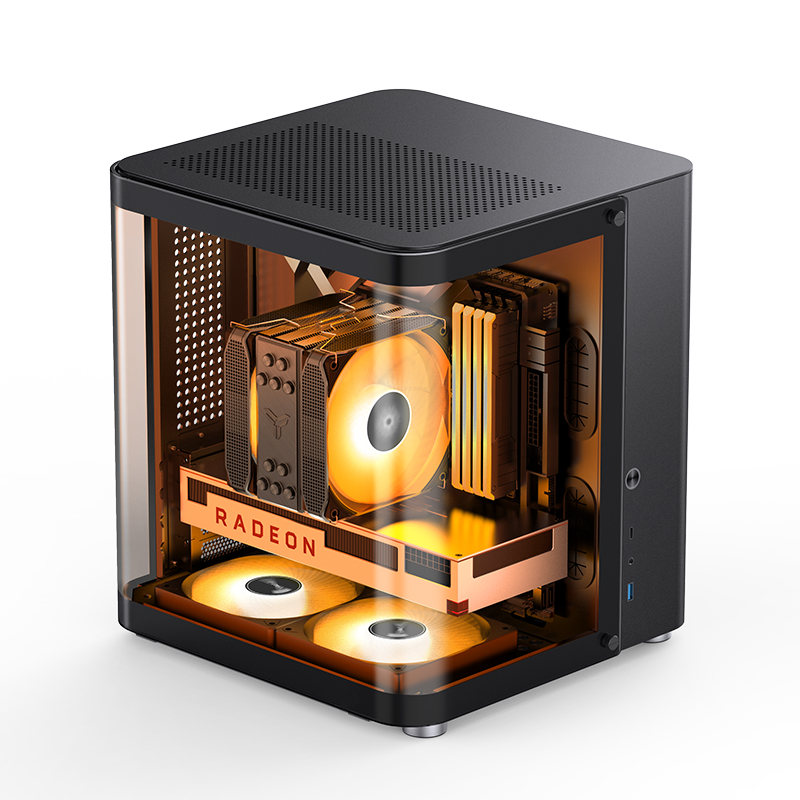 TK-1 MATX CASE W/WINDOWS BLACK