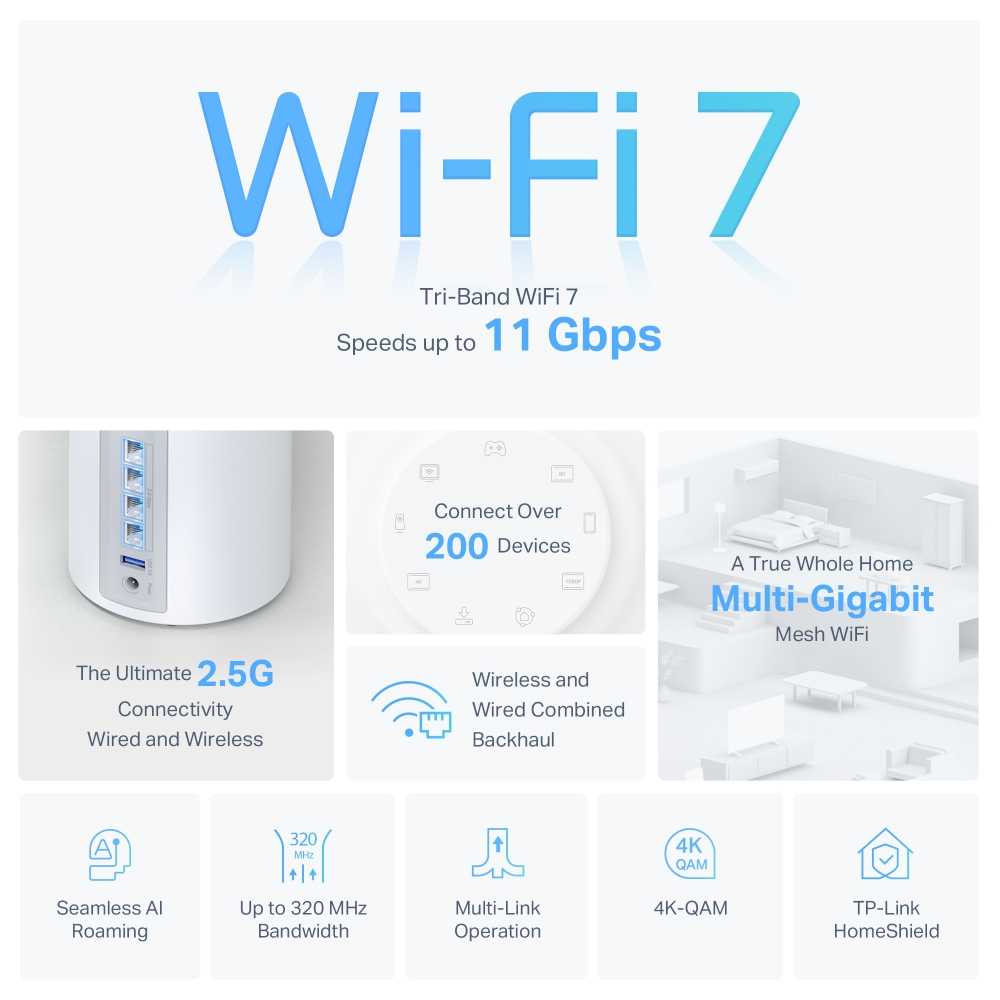 BE11000 Whole Home Mesh Wi-Fi 7 System (2-PACK) thumbnail 3