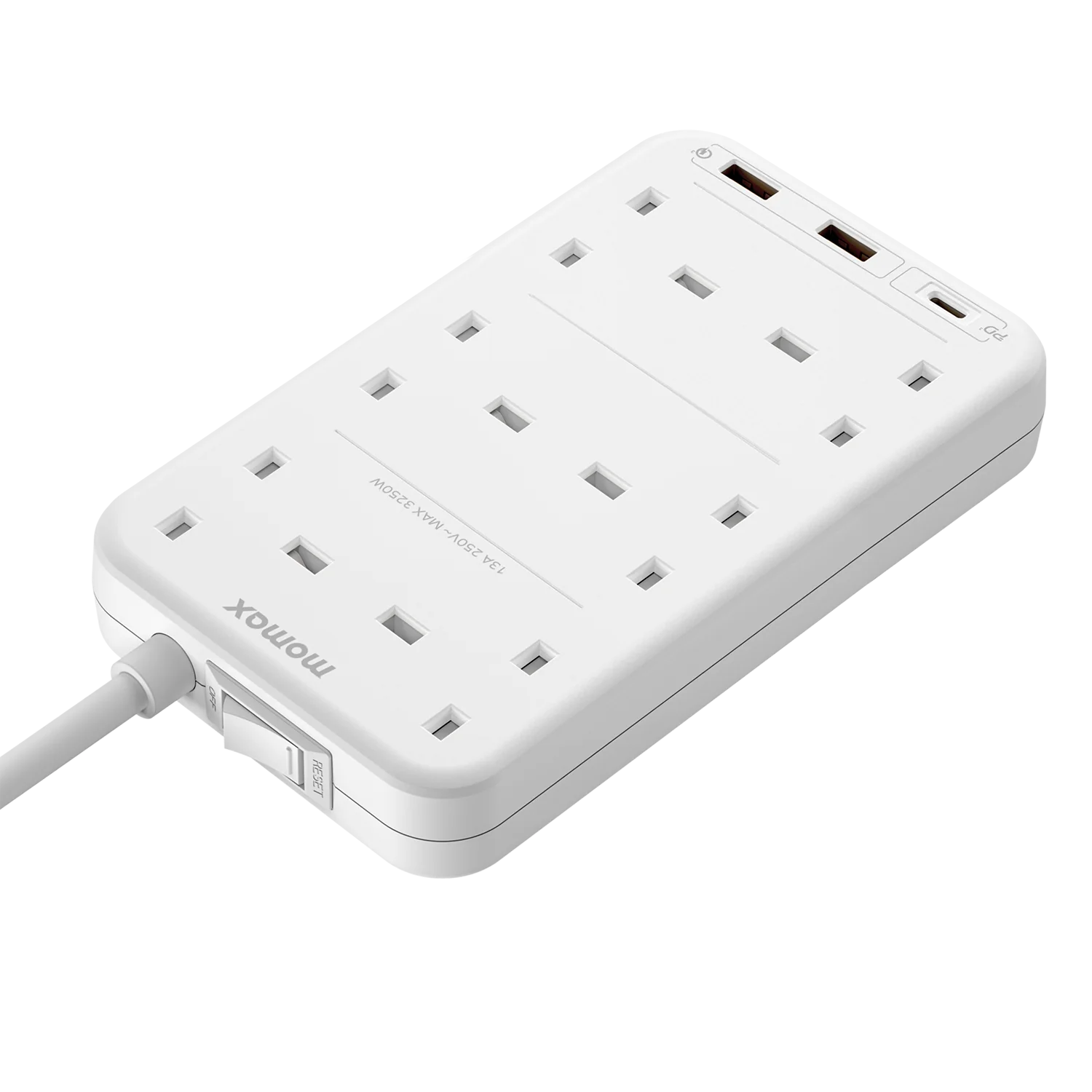 ONEPLUG 6-OUTLET POWER STRIP WITCH USB(WH)