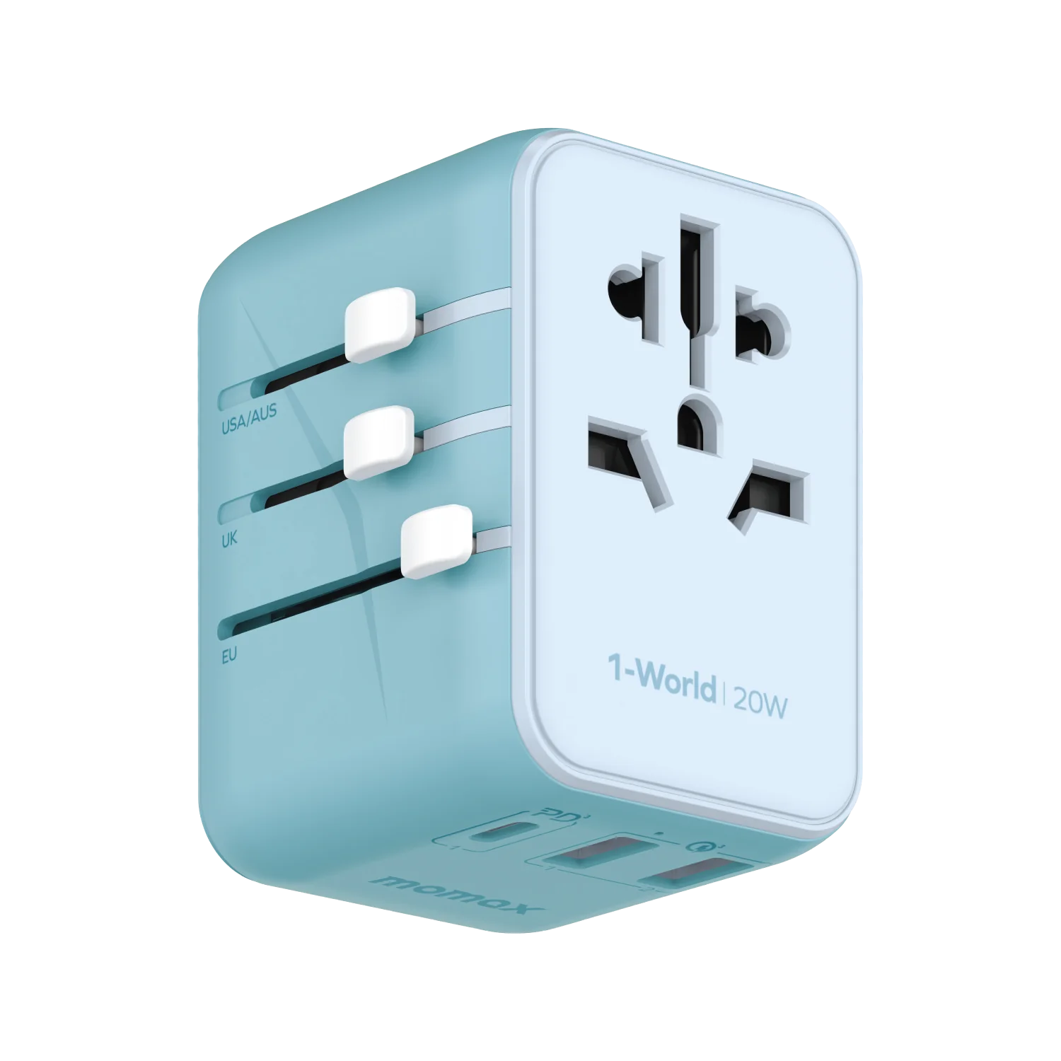 1-World 20W GaN 方便式旅行插座 UA9 (藍色)
