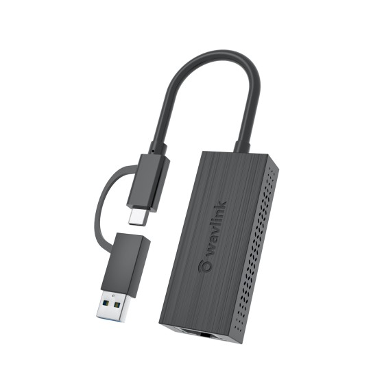 USB-C and USB-A to 2.5 Gigabit Ethernet Adapter