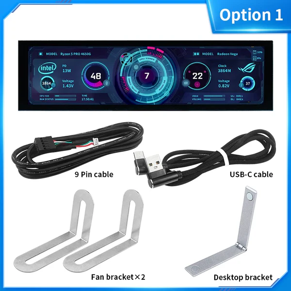 8.8" IPS TYPEC PC HEALTH  MONITOR BK