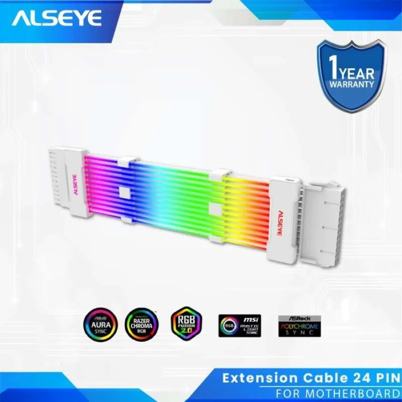 24PIN PSU EXTENSION WHITE