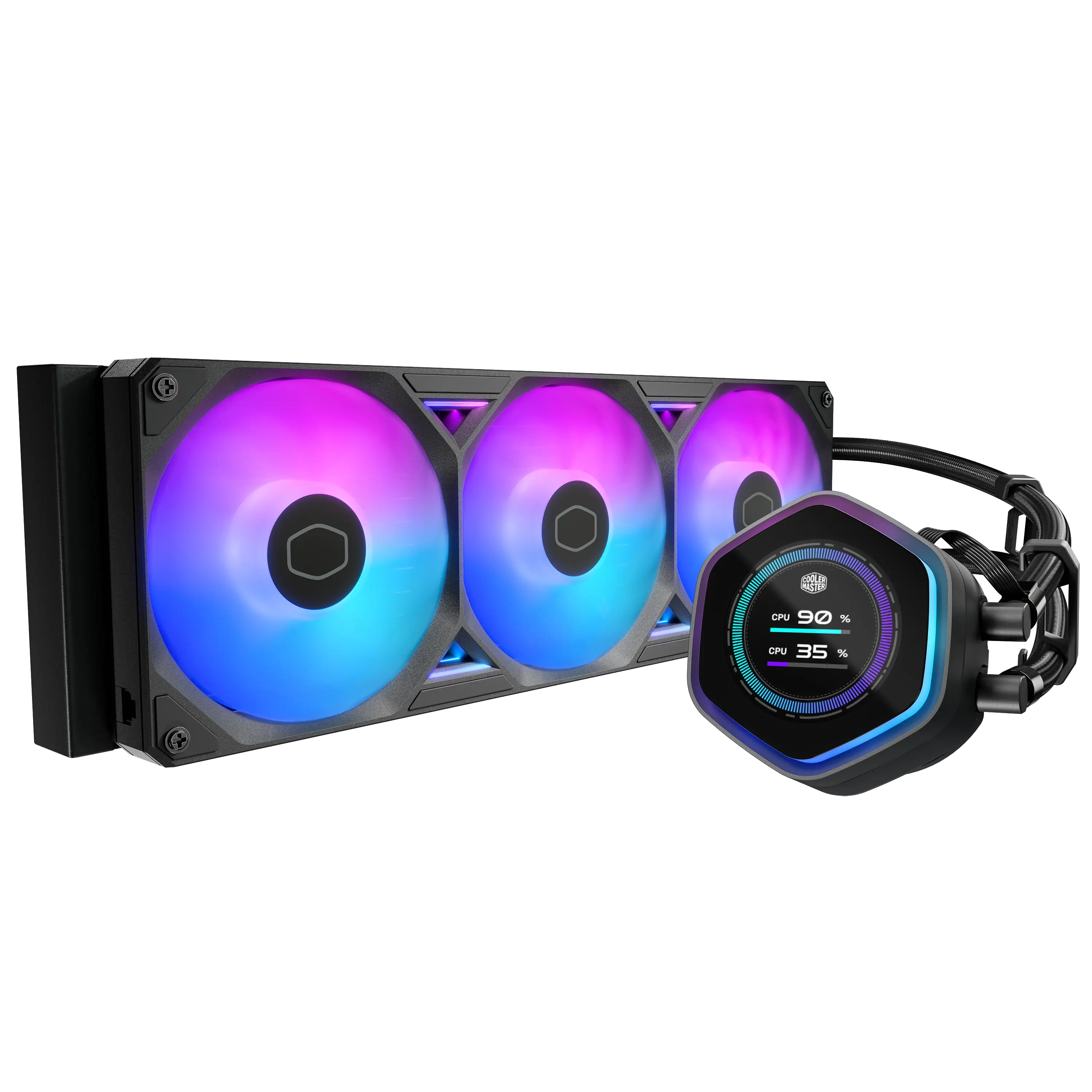 MASTERLIQUID ATOMS II LED 360MM BLACK