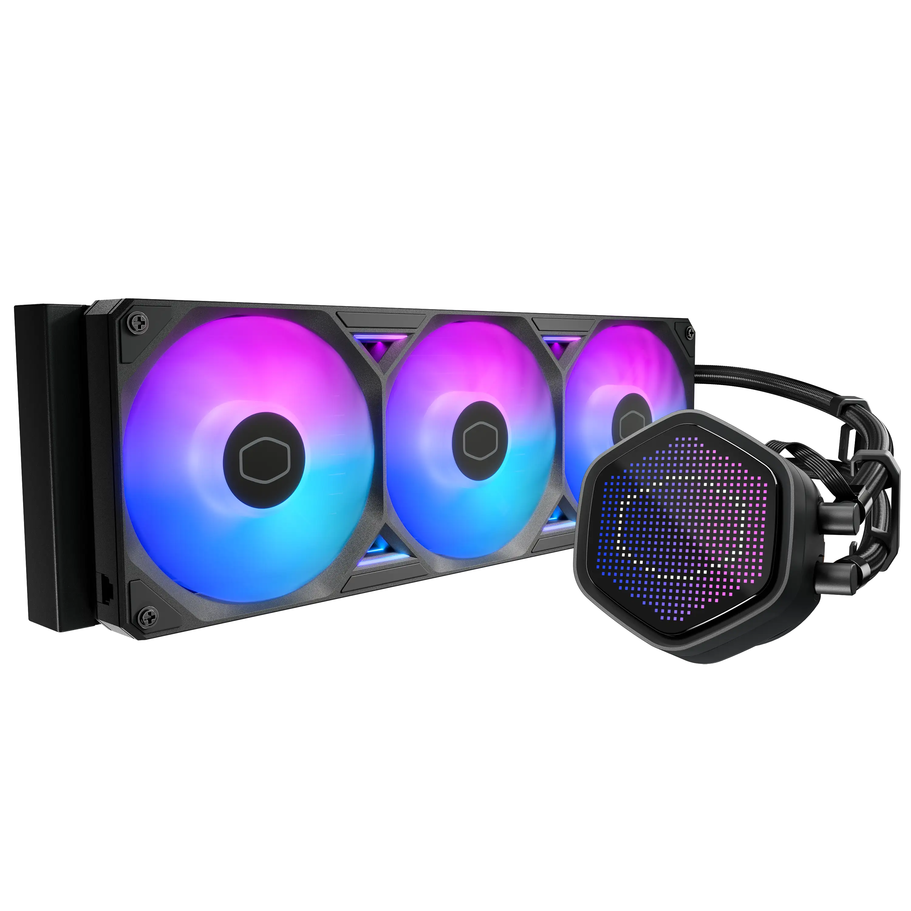 MASTERLIQUID ATOMS II PIXEL LED 360MM BLACK