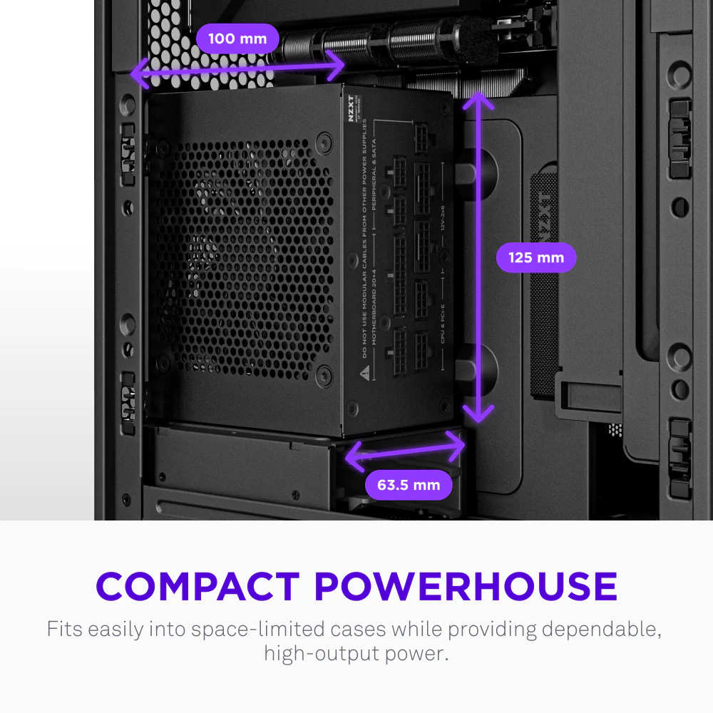 NZXT C850 SFX GOLD 850W FULL MODULAR ATX 3.1 PSU thumbnail 3