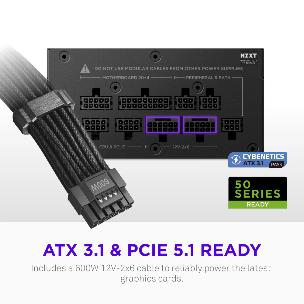 NZXT C850 SFX GOLD 850W FULL MODULAR ATX 3.1 PSU thumbnail 4
