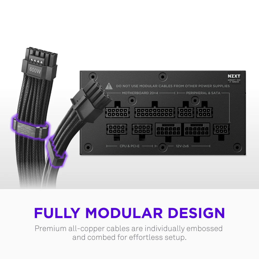 NZXT C850 SFX GOLD 850W FULL MODULAR ATX 3.1 PSU thumbnail 7