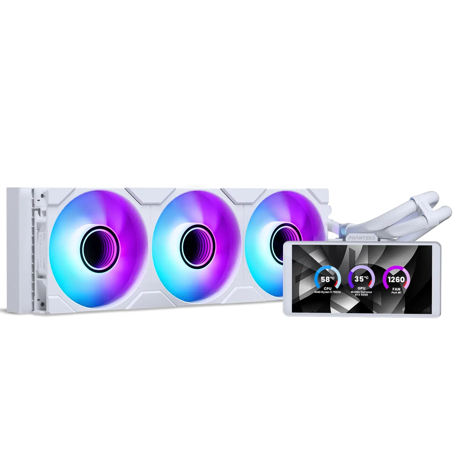 GLACIER ONE 360M25 G2 LCD DRGB AIO WATERCOOLING WH