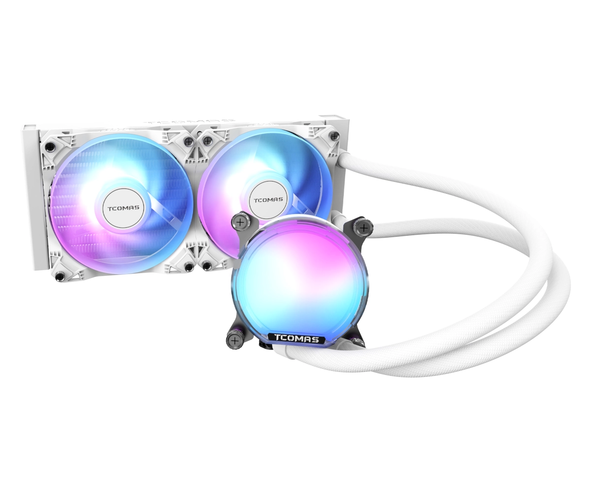 TCOMAS LE100 240 CPU LIQUID COOLER WHITE