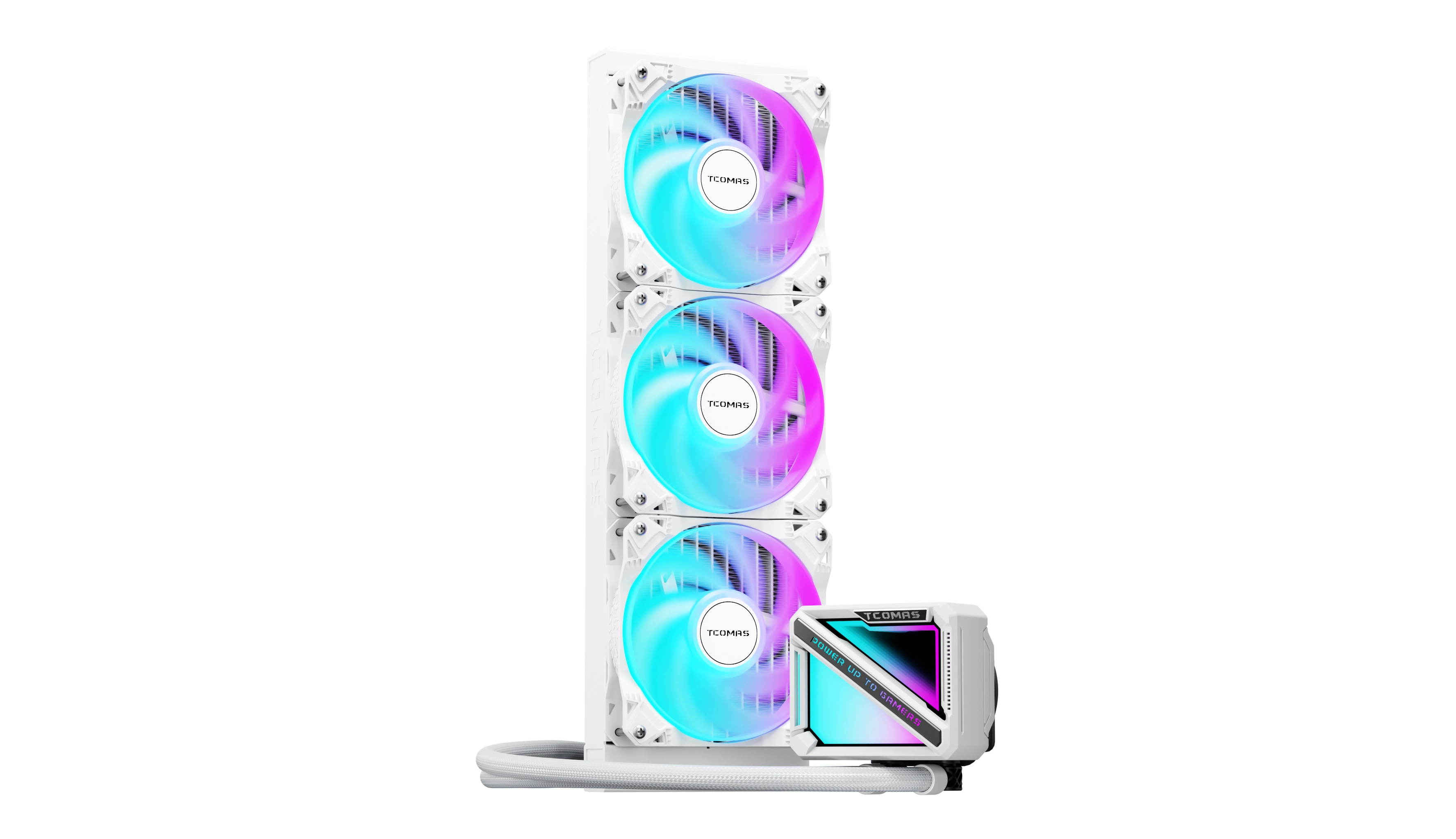 TCOMAS LE200 360 CPU LIQUID COOLER WHITE thumbnail 2