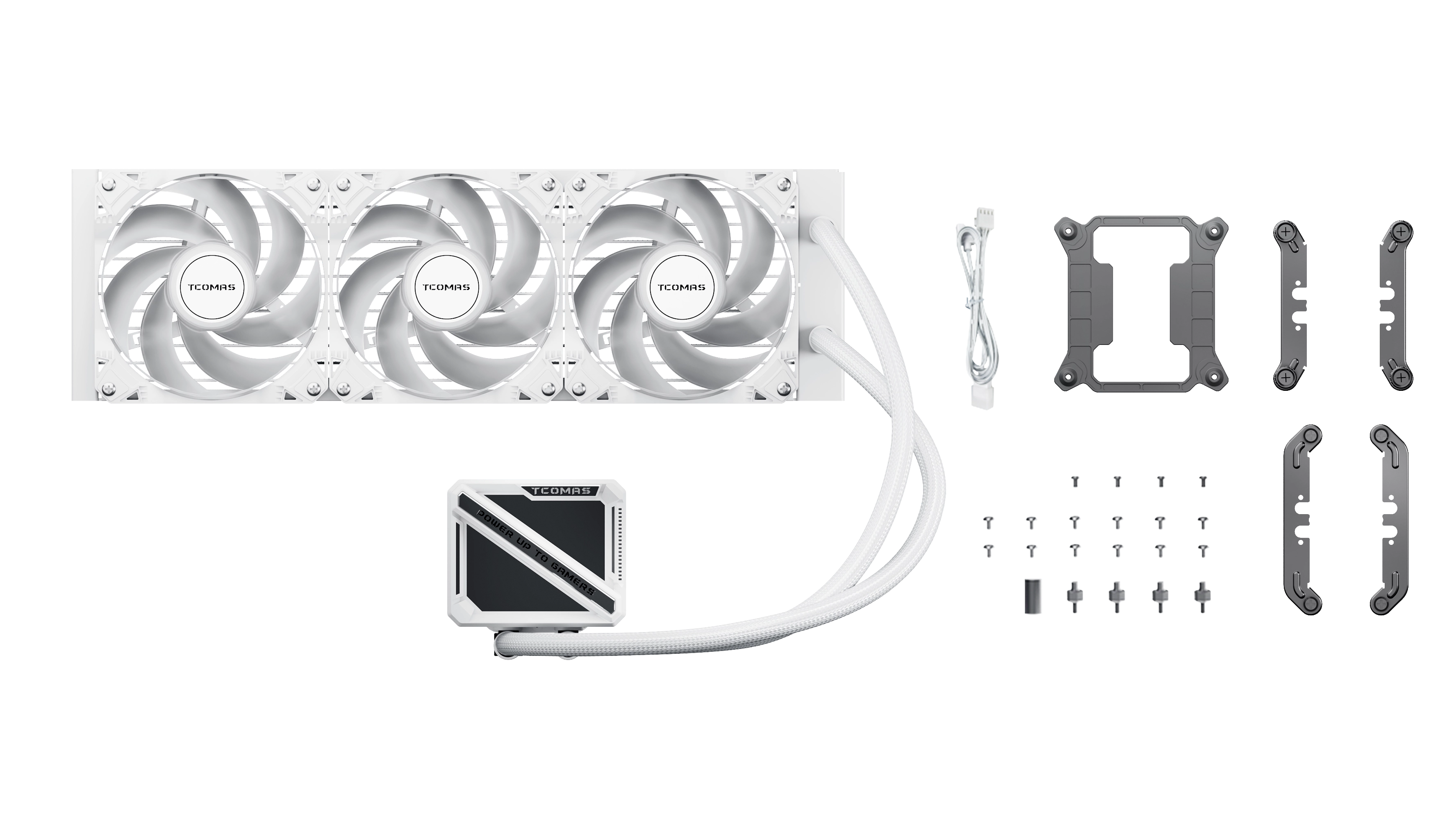 TCOMAS LE200 360 CPU LIQUID COOLER WHITE thumbnail 4
