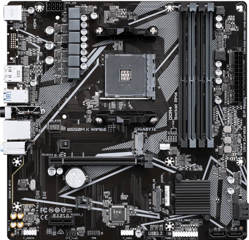 GIGABYTE B550M K WIFI 6E thumbnail 4