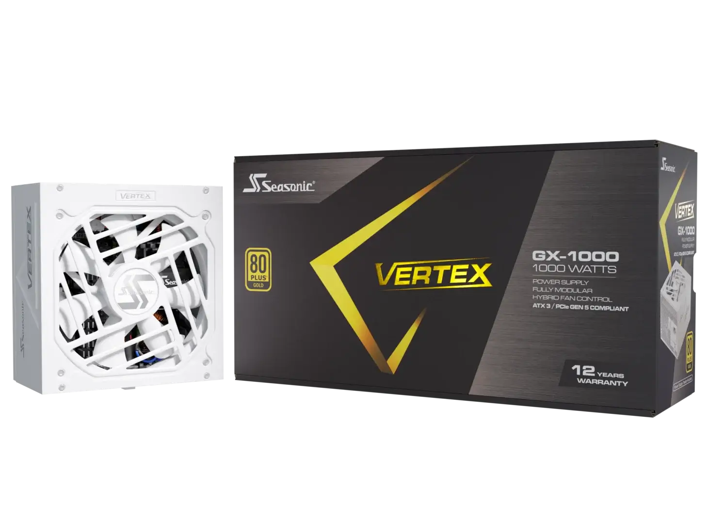 SEASONIC VERTEX 80 PLUS GOLD GX1000 1000W PSU WHITE