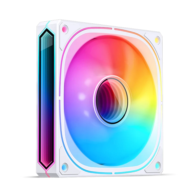 JONSBO FR-505BW 12CM PWM RGB FAN WHITE BULK PACK (反葉)