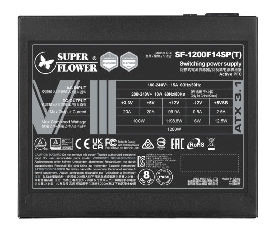 Super Flower LEADEX VIII PLATINUM PRO 850W ATX3.1 thumbnail 7