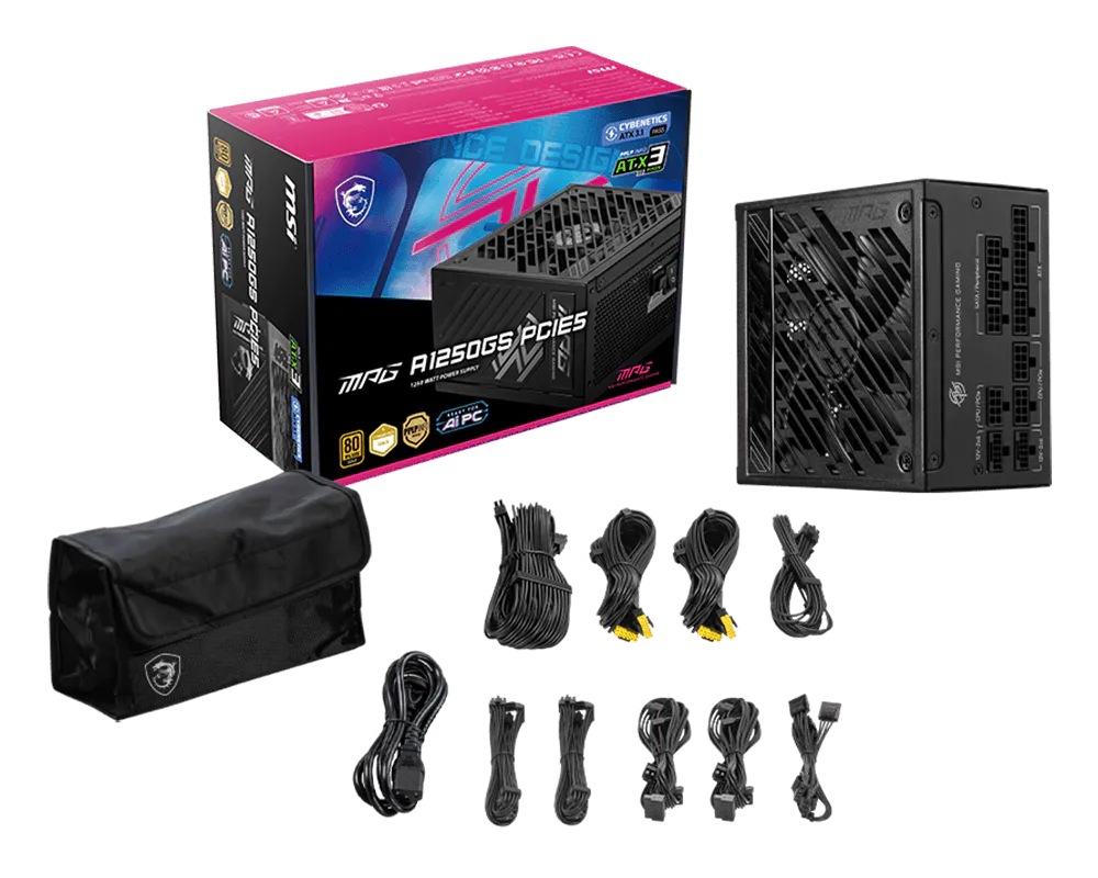 MSI MPG A1250GS 1250W PCIE5 thumbnail 5