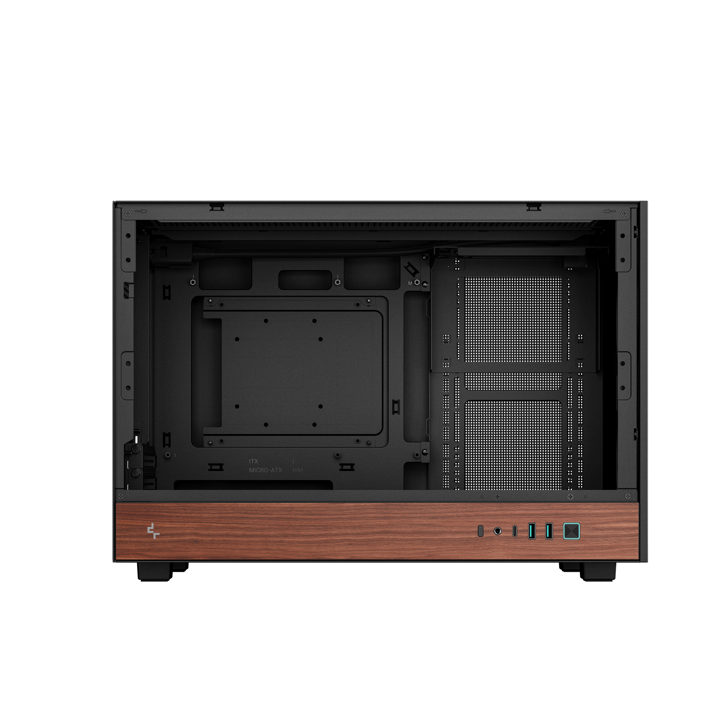 DEEPCOOL CH260 MATX CASE WOOD BLACK thumbnail 5