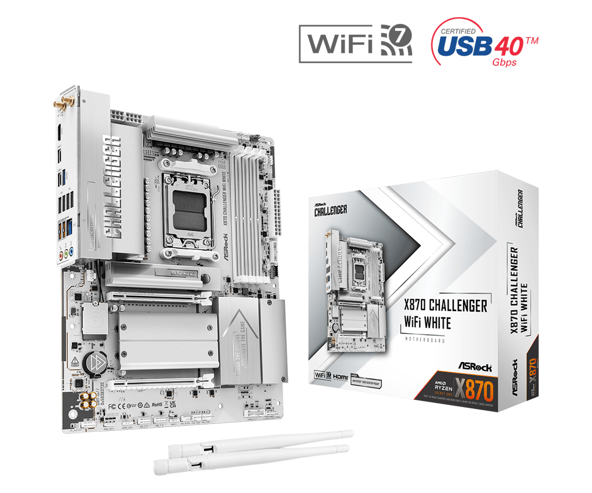 ASROCK X870 CHALLENGER WIFI WHITE