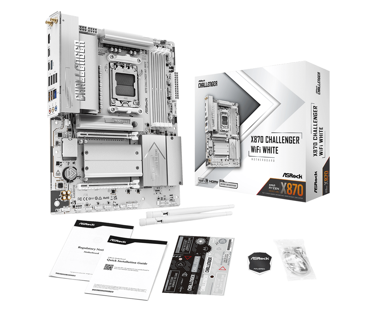 ASROCK X870 CHALLENGER WIFI WHITE thumbnail 2
