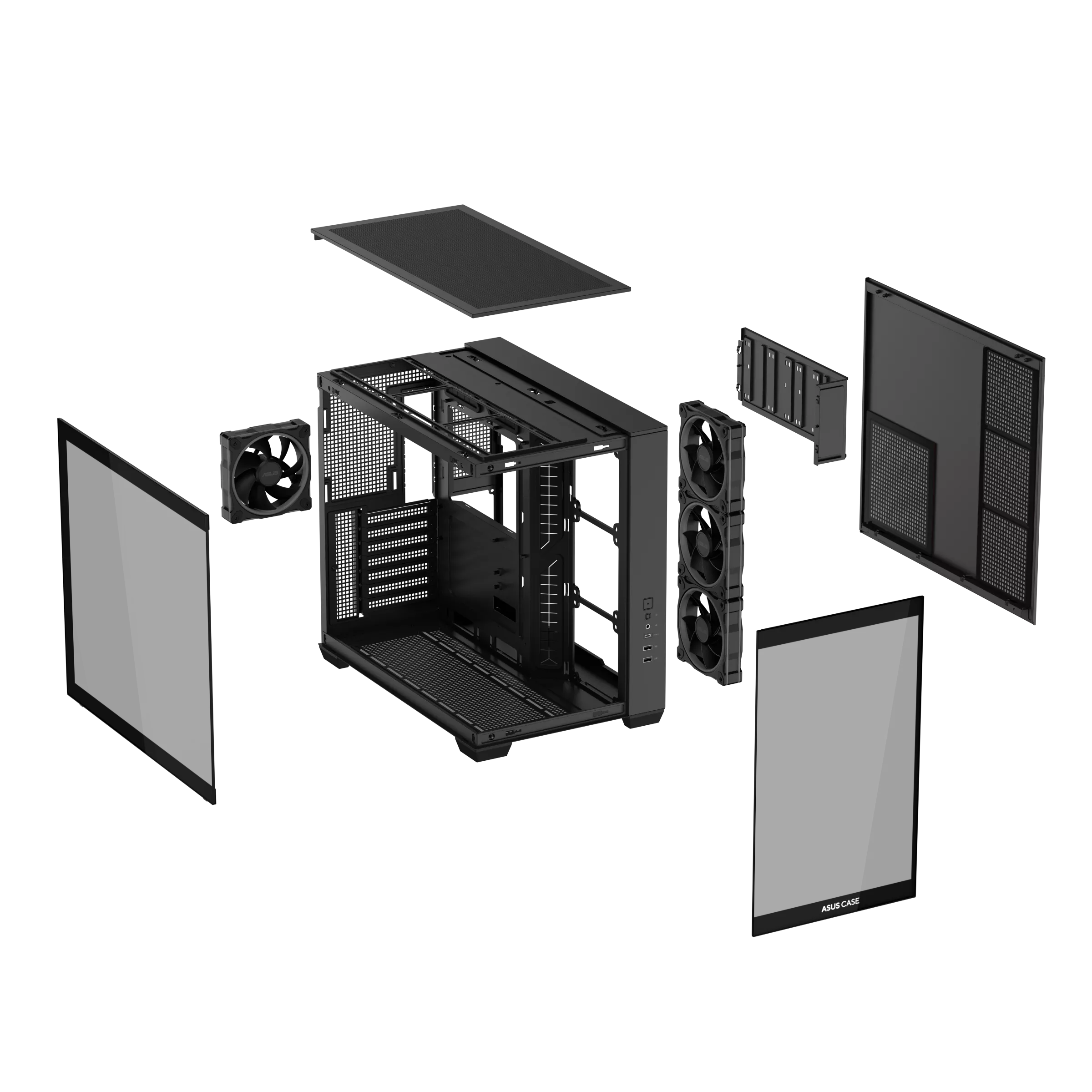 ASUS A32 PLUS TG ARGB ATX CASE BLACK thumbnail 15