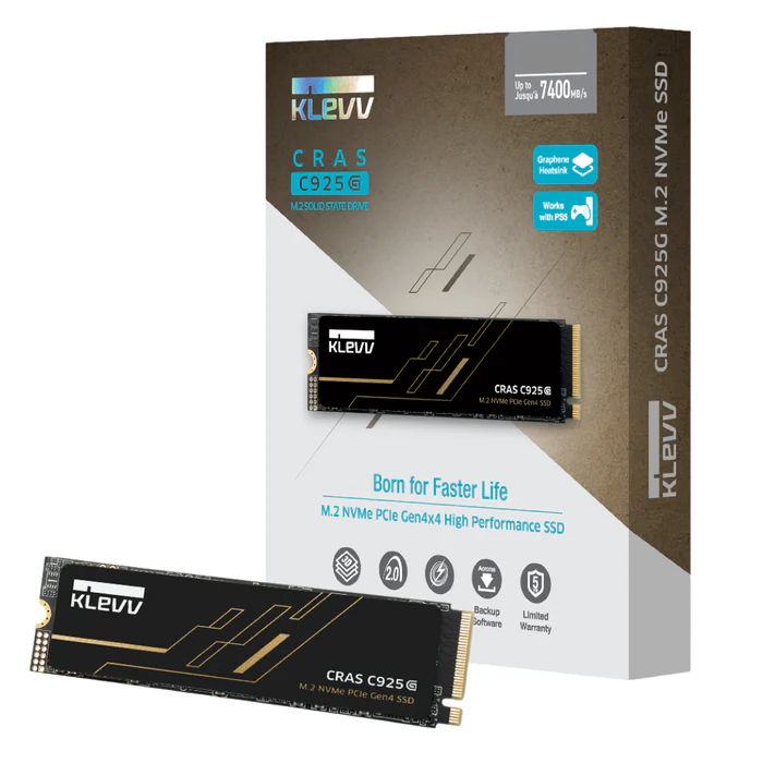 KLEVV CRAS 1TB C925G M.2 NVME PCIE 4X4 2280 SSD thumbnail 2