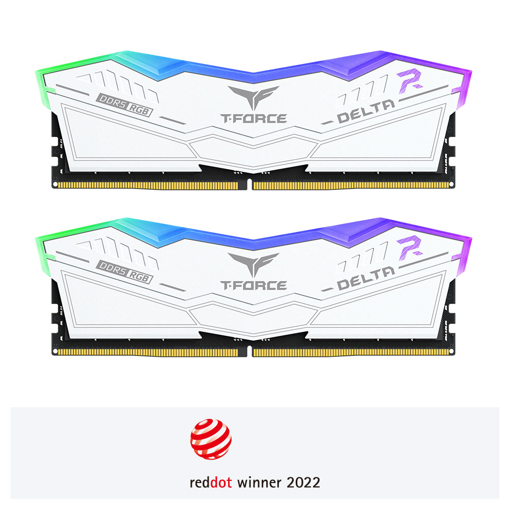 TEAM DELTA RGB 32G(16G*2) DDR5 6000MHz CL28 WHITE