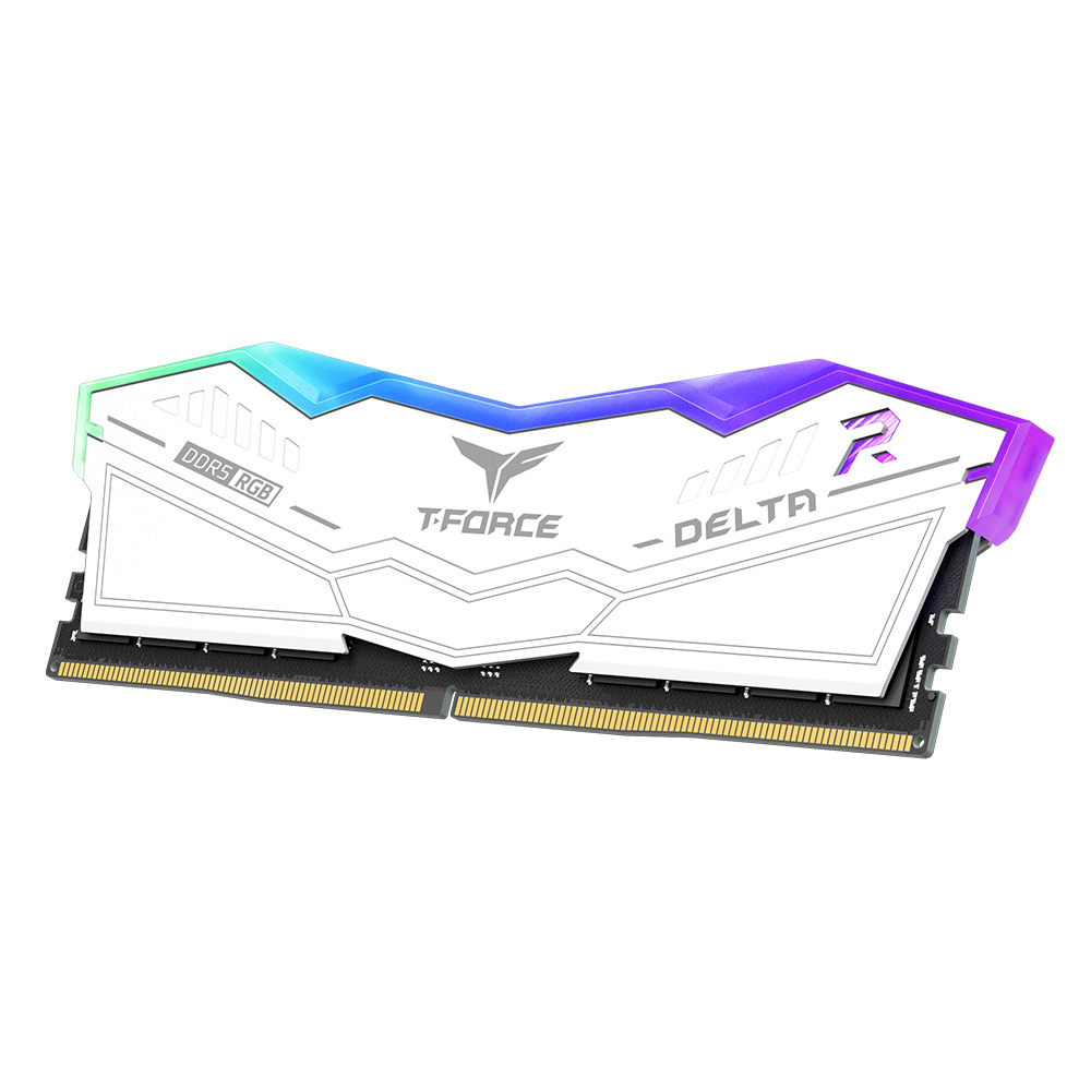 TEAM DELTA RGB 32G(16G*2) DDR5 6000MHz CL28 WHITE thumbnail 4