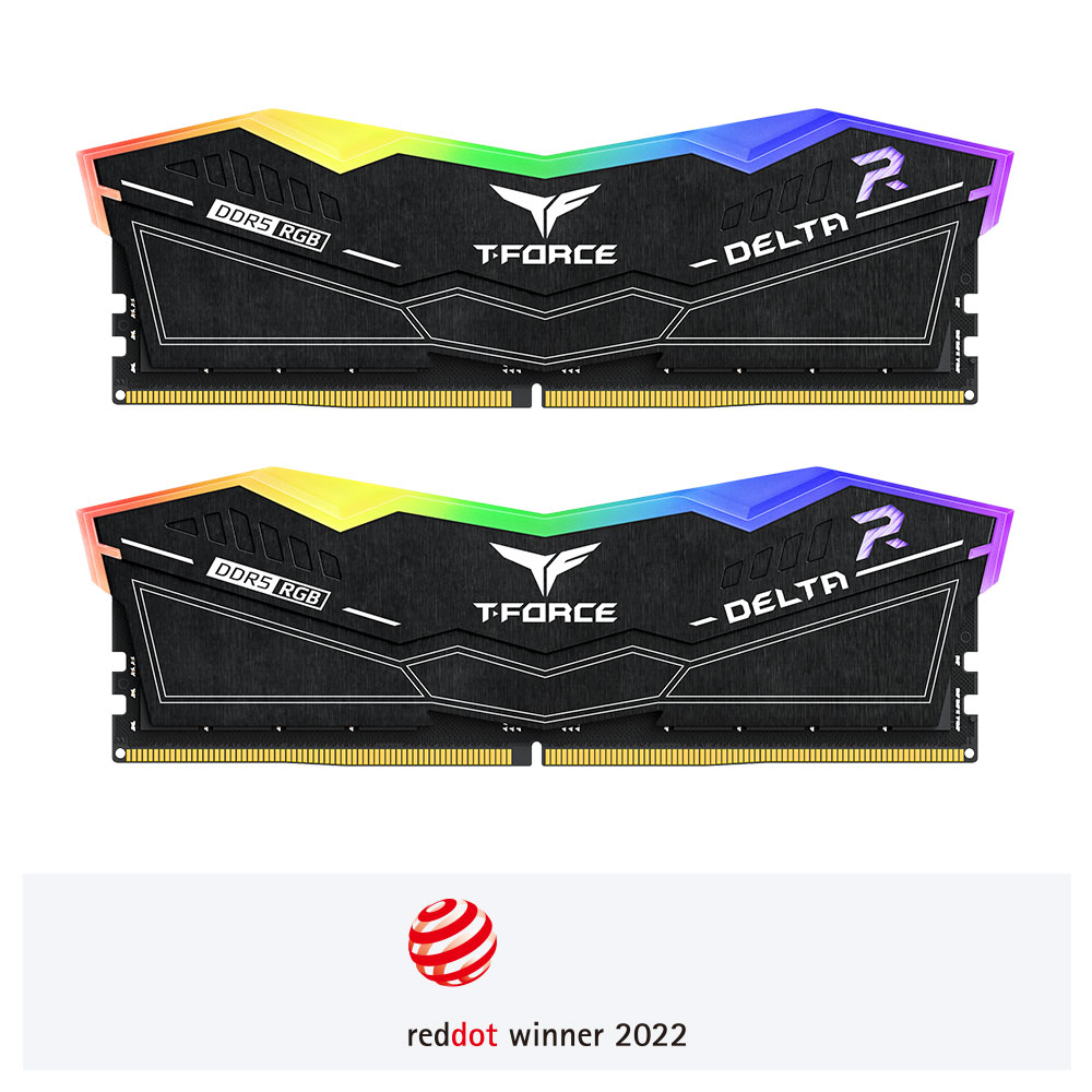 TEAM DELTA RGB 64G(32G*2) DDR5 6000MHz CL38 BLACK