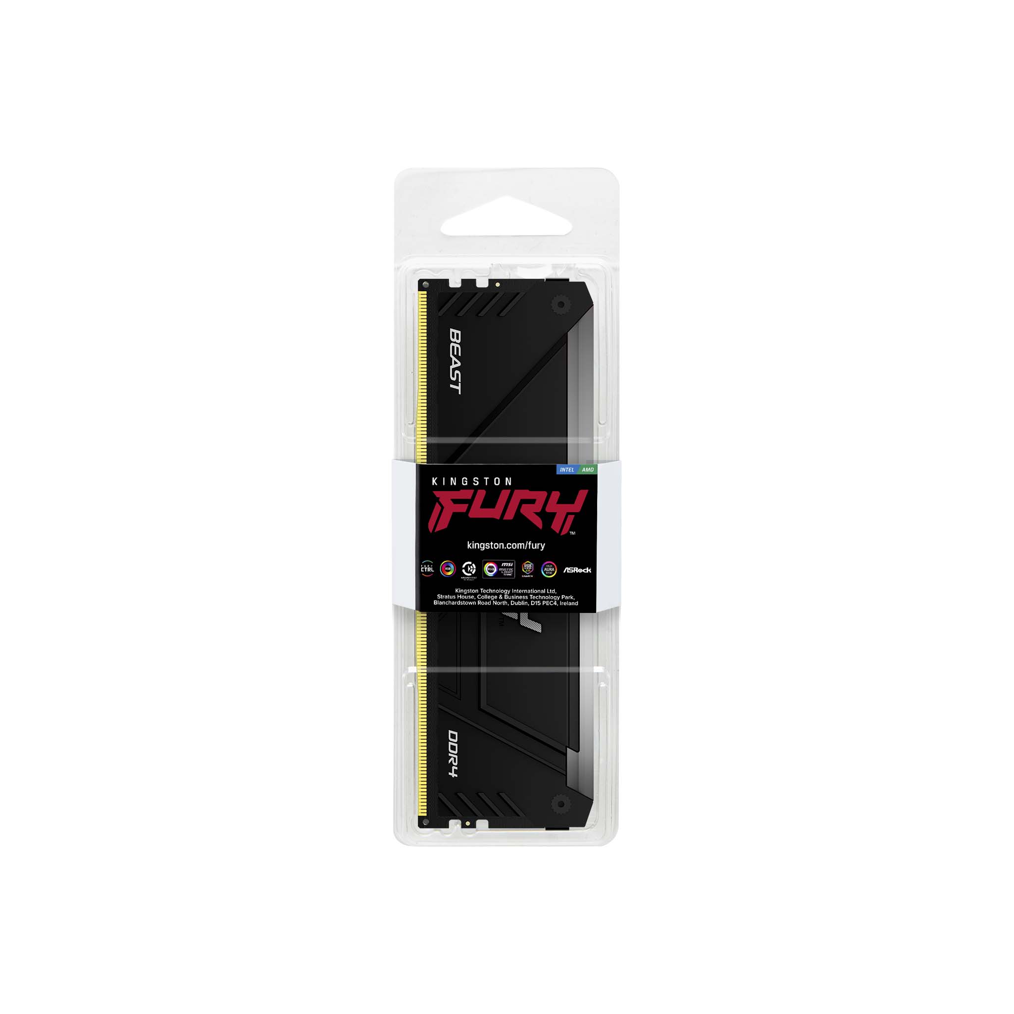 KINGSTON FURY BEAST 16GB DDR4 3200MHZ BLACK thumbnail 2