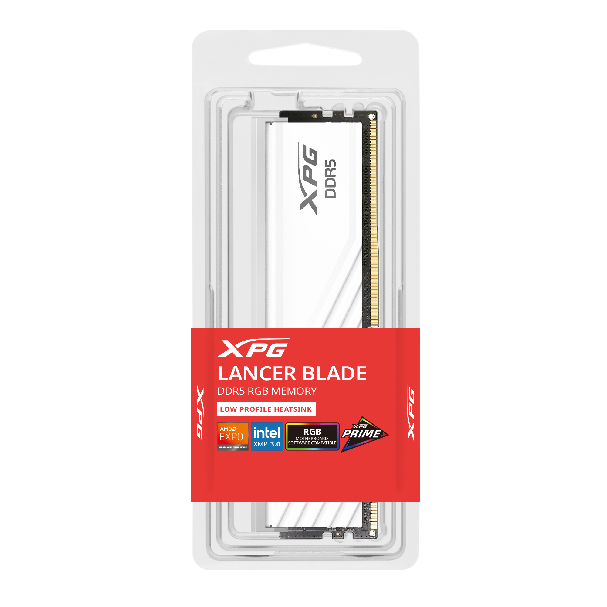 ADATA LANCER BLADE RGB 32G(16G*2) DDR5 6400MHZ WHITE thumbnail 2