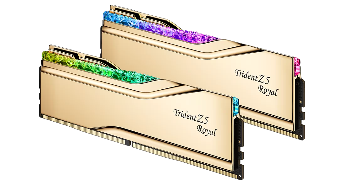 G-SKILL TRIDENT Z5 ROYAL RGB GOLD 32G(16G*2) DDR5 6400MHZ thumbnail 4